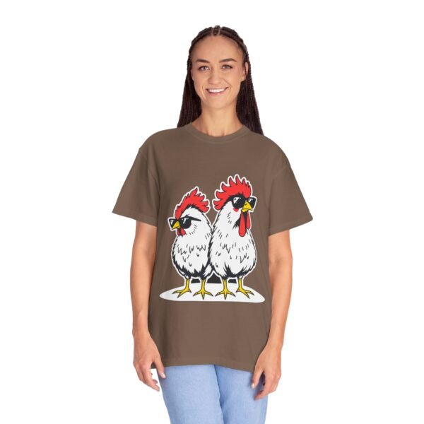 Funny Cool Chicken T-Shirt – Two Chickens with Sunglasses | Cute An Playful Chicken Lover Tee - Image 9