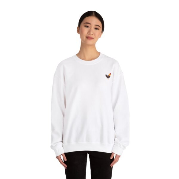 Pexel Pixelated Chicken Hoodie – Minimalist Retro Farm Animal Sweatshirt - Image 4