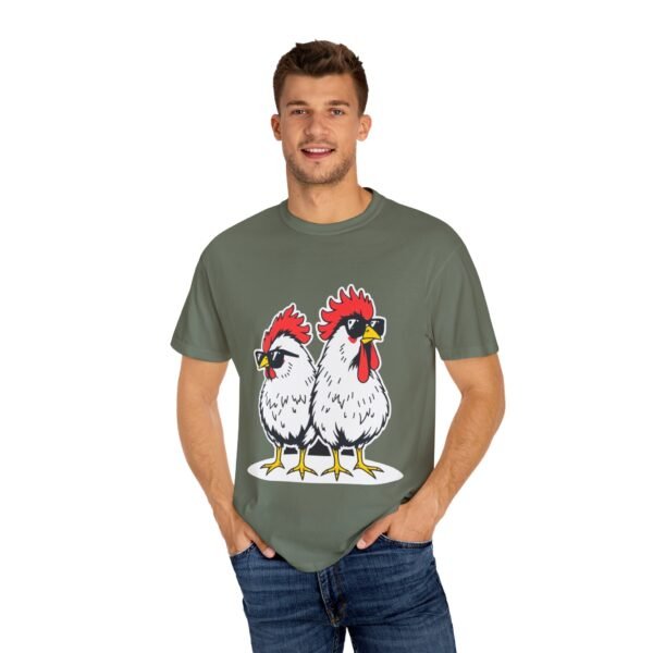 Funny Cool Chicken T-Shirt – Two Chickens with Sunglasses | Cute An Playful Chicken Lover Tee - Image 18