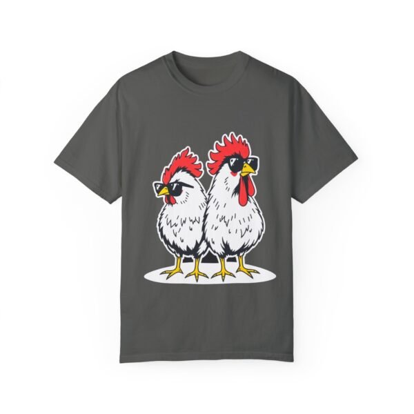 Funny Cool Chicken T-Shirt – Two Chickens with Sunglasses | Cute An Playful Chicken Lover Tee - Image 10