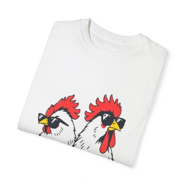 Funny Cool Chicken T-Shirt – Two Chickens with Sunglasses | Cute An Playful Chicken Lover Tee - Image 3