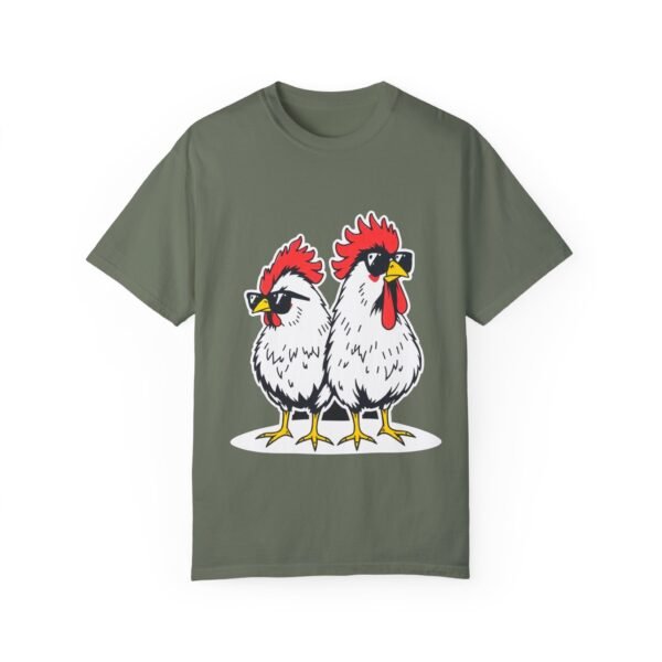 Funny Cool Chicken T-Shirt – Two Chickens with Sunglasses | Cute An Playful Chicken Lover Tee - Image 15