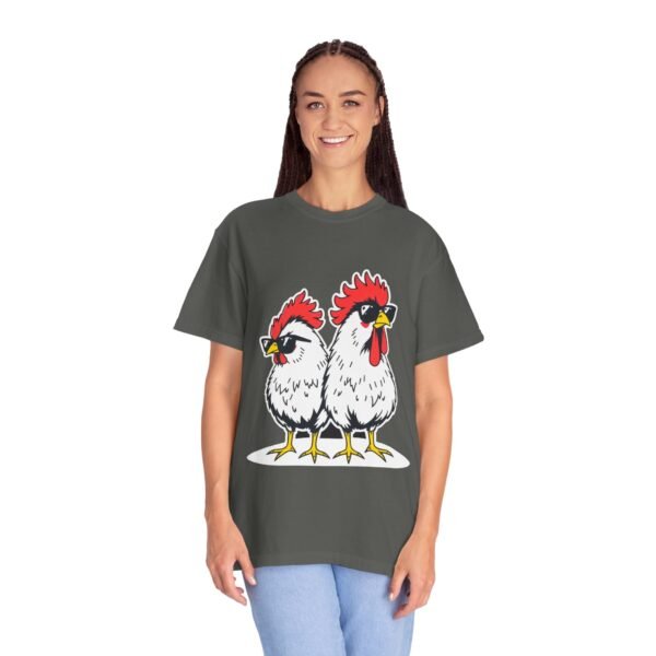 Funny Cool Chicken T-Shirt – Two Chickens with Sunglasses | Cute An Playful Chicken Lover Tee - Image 14