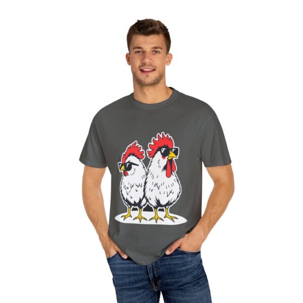 Funny Cool Chicken T-Shirt – Two Chickens with Sunglasses | Cute An Playful Chicken Lover Tee - Image 13