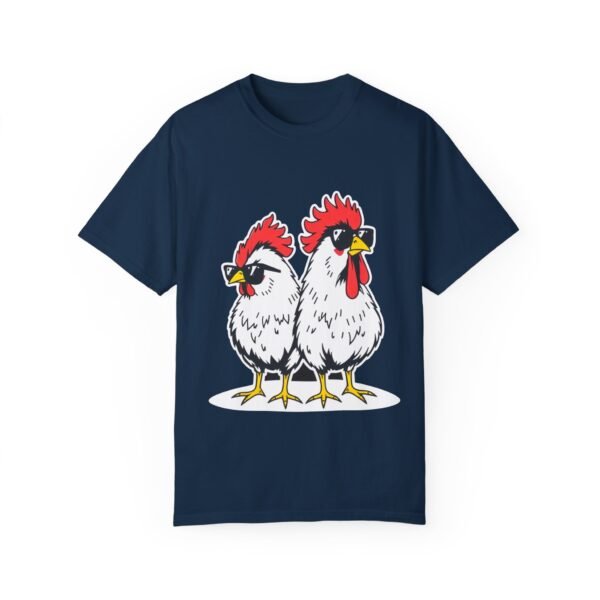 Funny Cool Chicken T-Shirt – Two Chickens with Sunglasses | Cute An Playful Chicken Lover Tee - Image 20