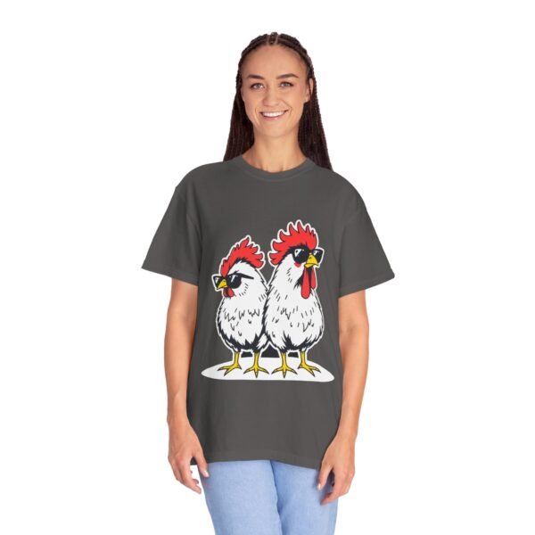 Funny Cool Chicken T-Shirt – Two Chickens with Sunglasses | Cute An Playful Chicken Lover Tee - Image 29