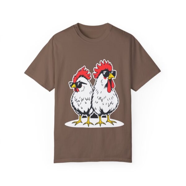 Funny Cool Chicken T-Shirt – Two Chickens with Sunglasses | Cute An Playful Chicken Lover Tee - Image 6