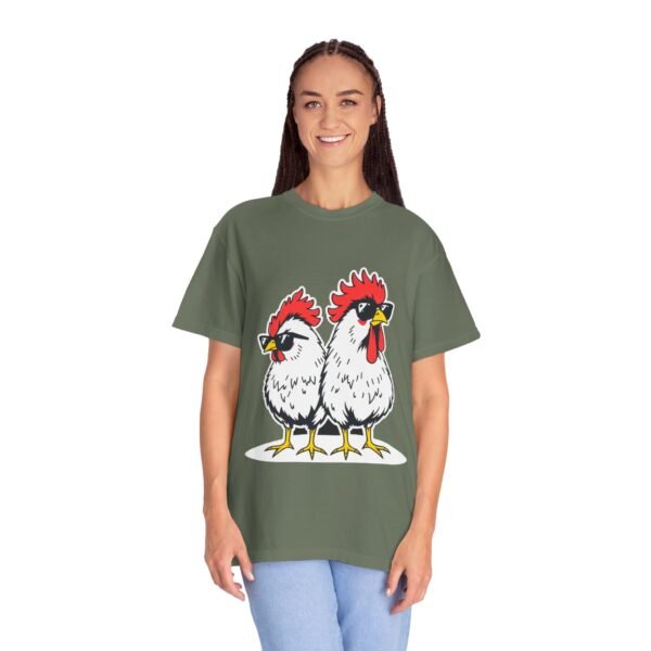 Funny Cool Chicken T-Shirt – Two Chickens with Sunglasses | Cute An Playful Chicken Lover Tee - Image 19