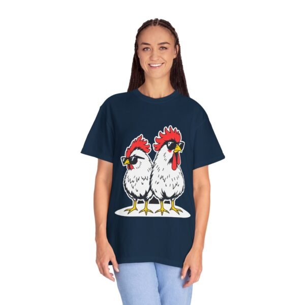 Funny Cool Chicken T-Shirt – Two Chickens with Sunglasses | Cute An Playful Chicken Lover Tee - Image 24