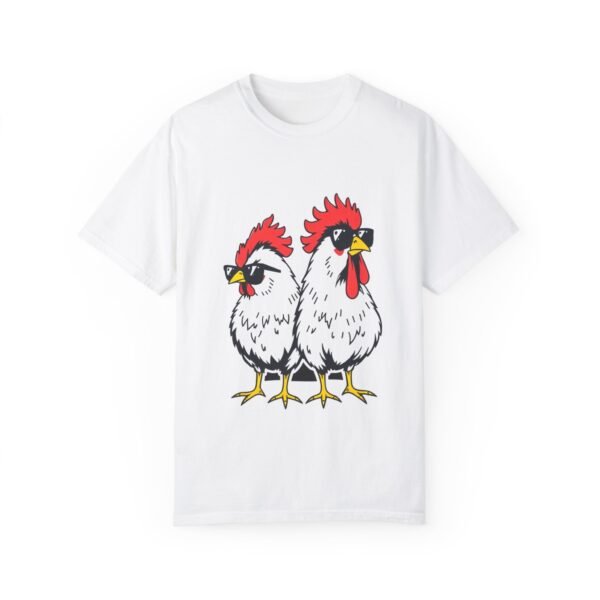 Funny Cool Chicken T-Shirt – Two Chickens with Sunglasses | Cute An Playful Chicken Lover Tee