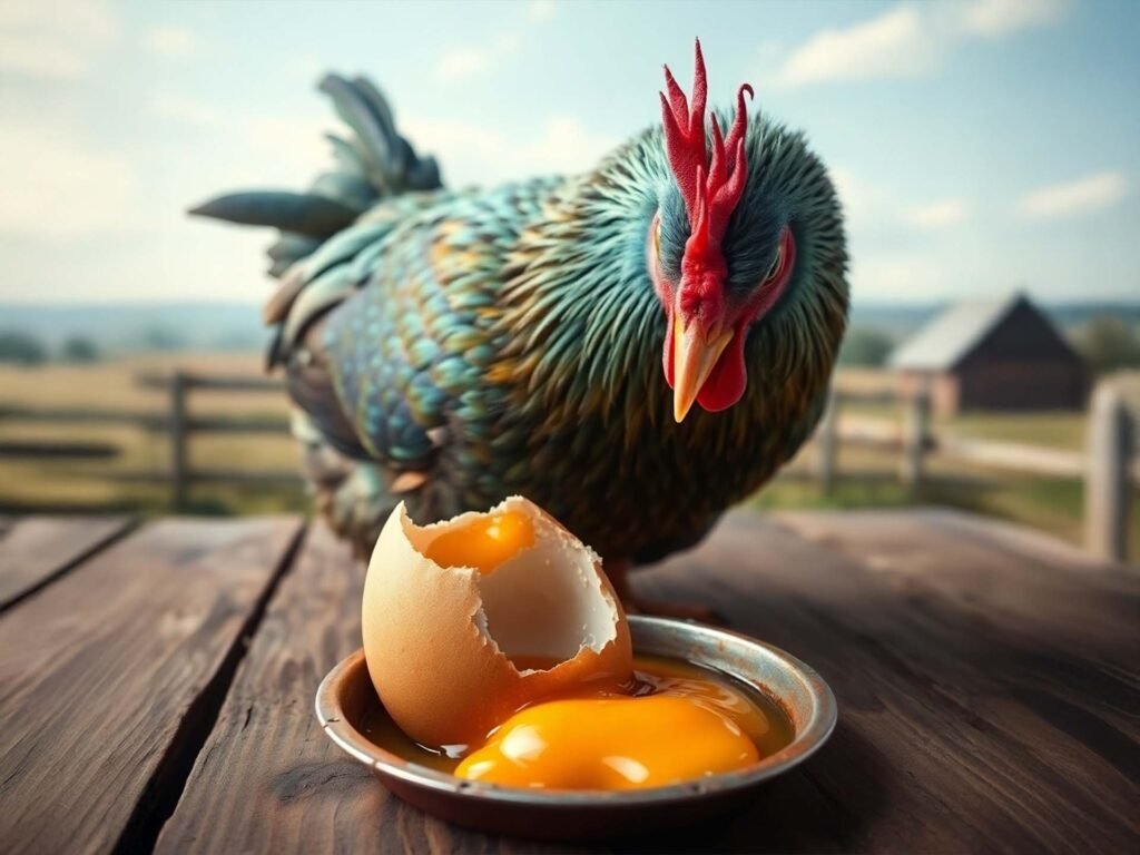 why do chickens eat their eggs